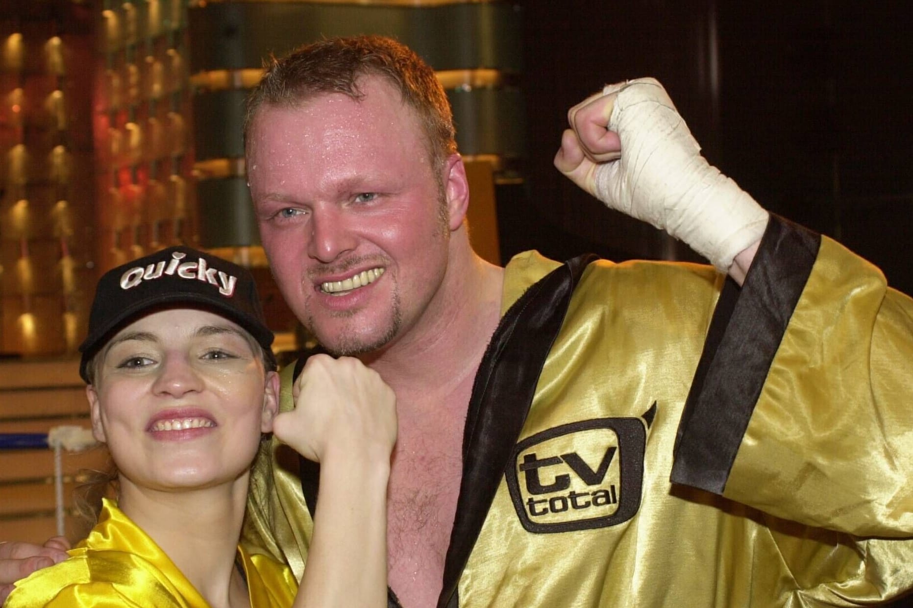 Regina Halmich und Stefan Raab: Sie standen bereits zwei Mal gemeinsam im Ring, 2001 und 2007.