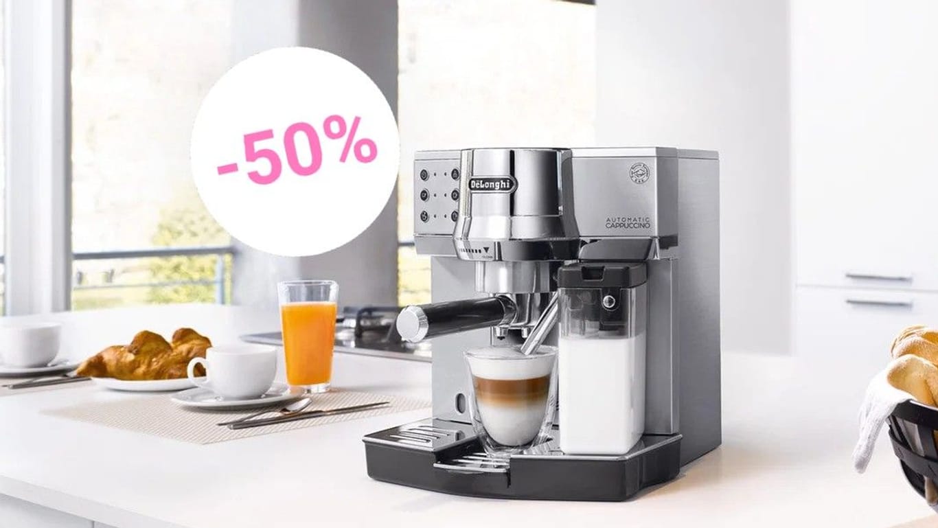 Die Kaffeemaschine von De'Longhi verspricht ein Premium-Barista-Erlebnis für zu Hause. Heute können Sie sich das Modell zum halben Preis sichern.