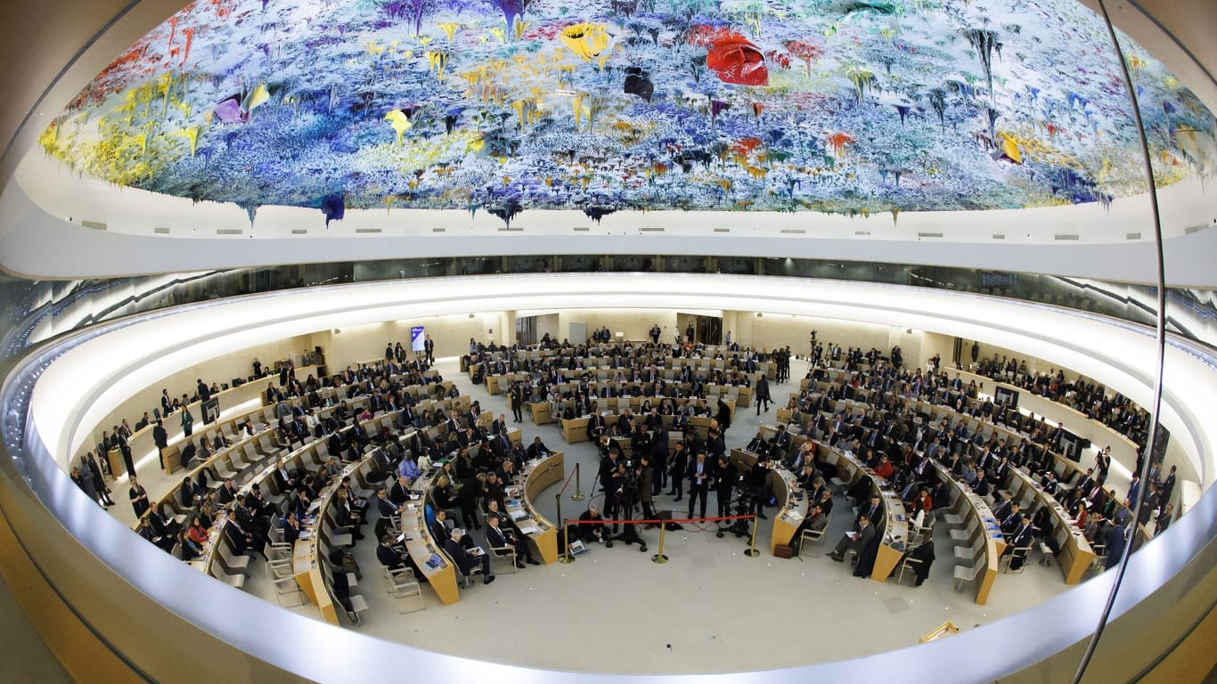 Saal des UN-Menschenrechtsrats in Genf