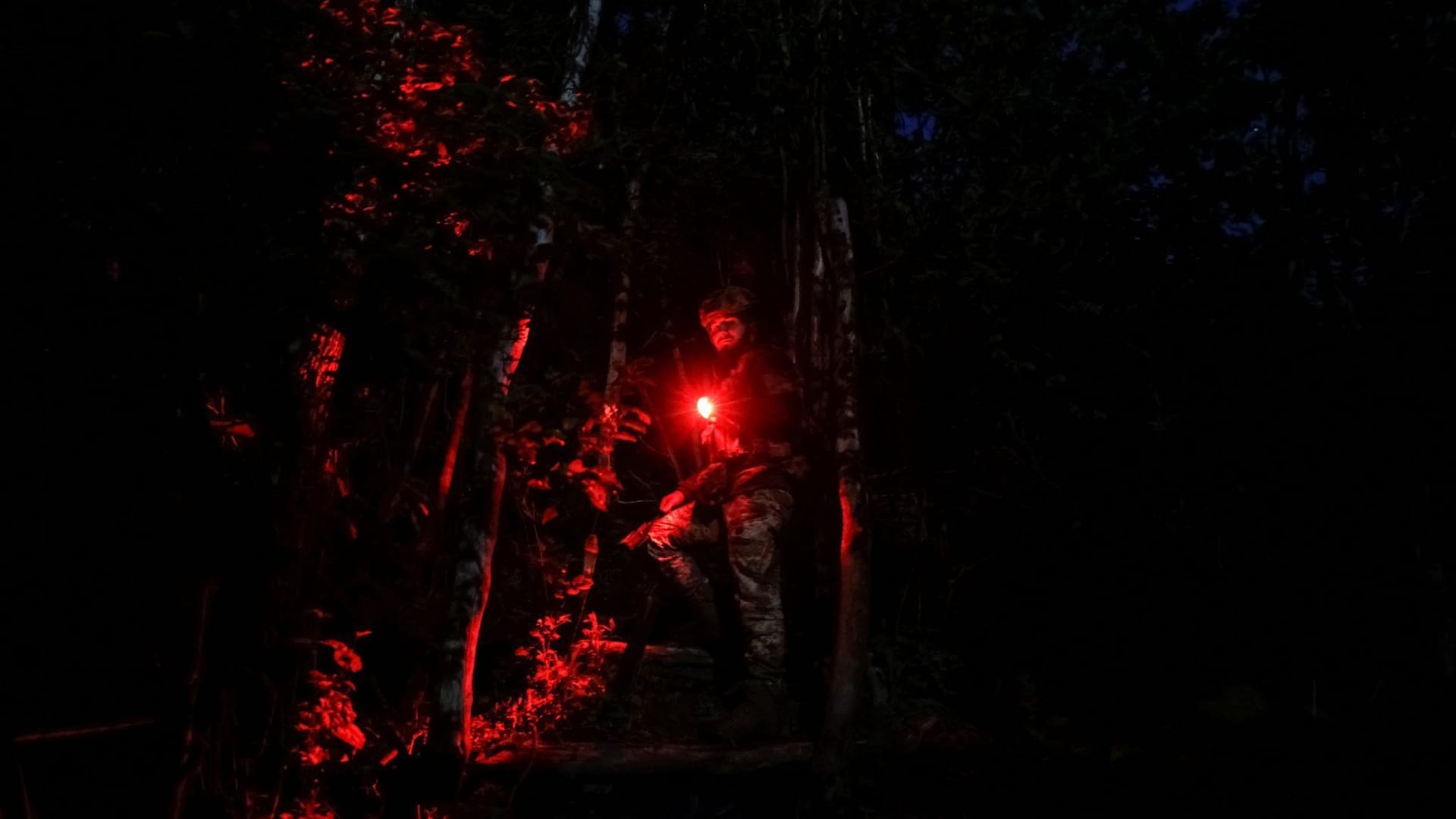 Ukrainische Soldaten an der Front in der Donezk-Region.