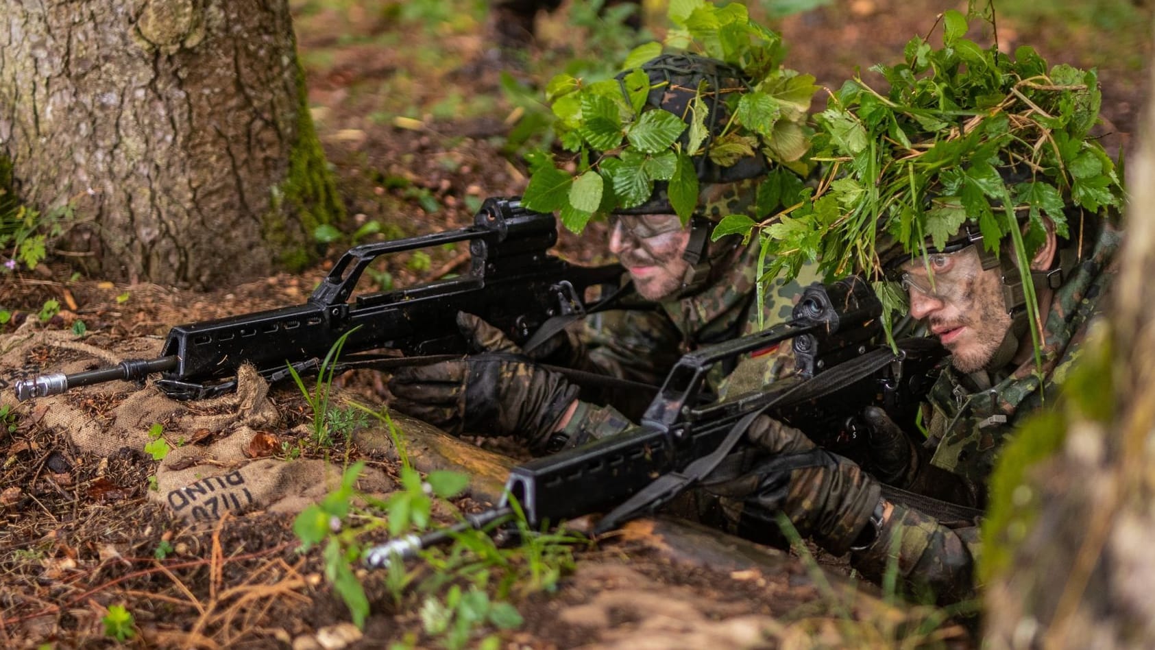 Reservisten der Bundeswehr bei einer Übung