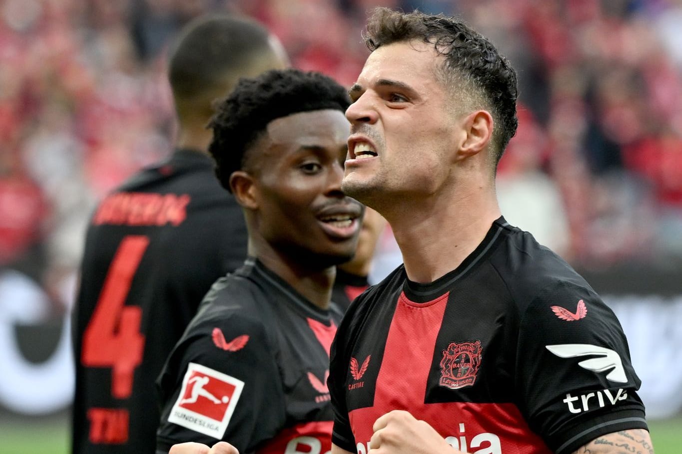 Granit Xhaka feiert sein Meistertor: Der Schweizer hat genug Grund zum Feiern.