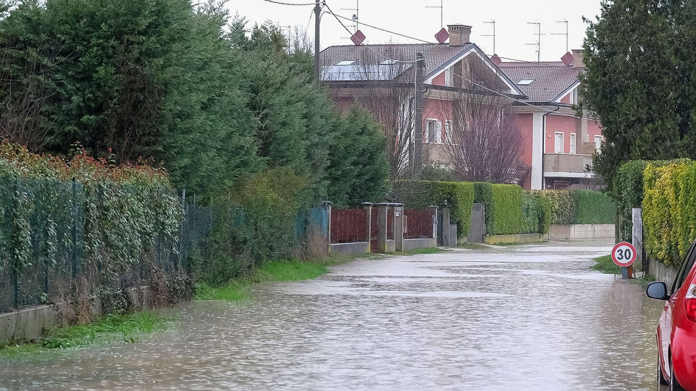 Überschwemmung in Veneto in Italien, Februar 2024 (Archivbild): Europa erreichen Extremhitze und zunehmende Überschwemmungen.
