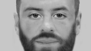 Mit diesem Phantombild sucht die Polizei Essen nach dem Täter: Er soll zwischen 30 und 40 Jahre alt sein. Mit diesem Phantombild sucht die Polizei Essen nach dem Täter: Er soll zwischen 30 und 40 Jahre alt sein.