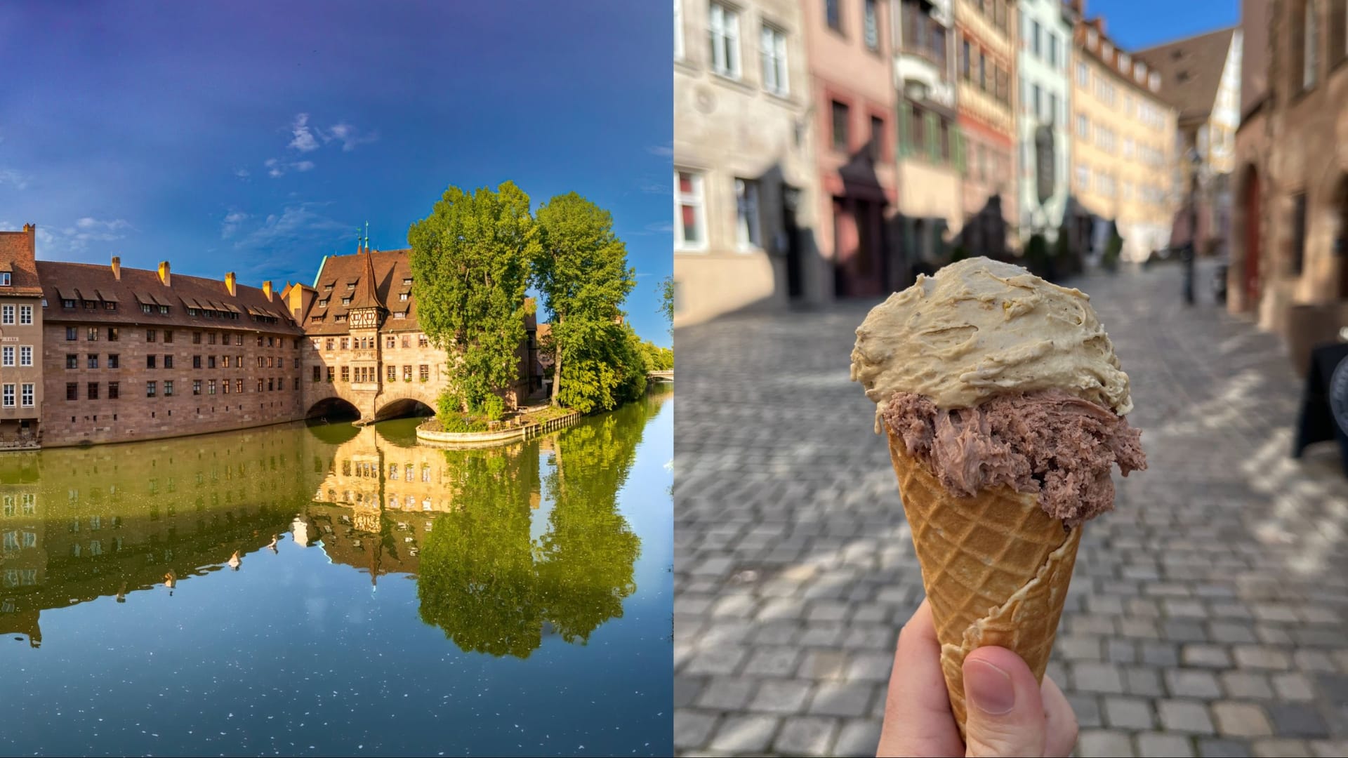 Eis schlecken in der Nürnberger Innenstadt (Archivbilder): Am Wochenende machten das Unzählige, aber bald schon droht der Region eine Kältewelle.