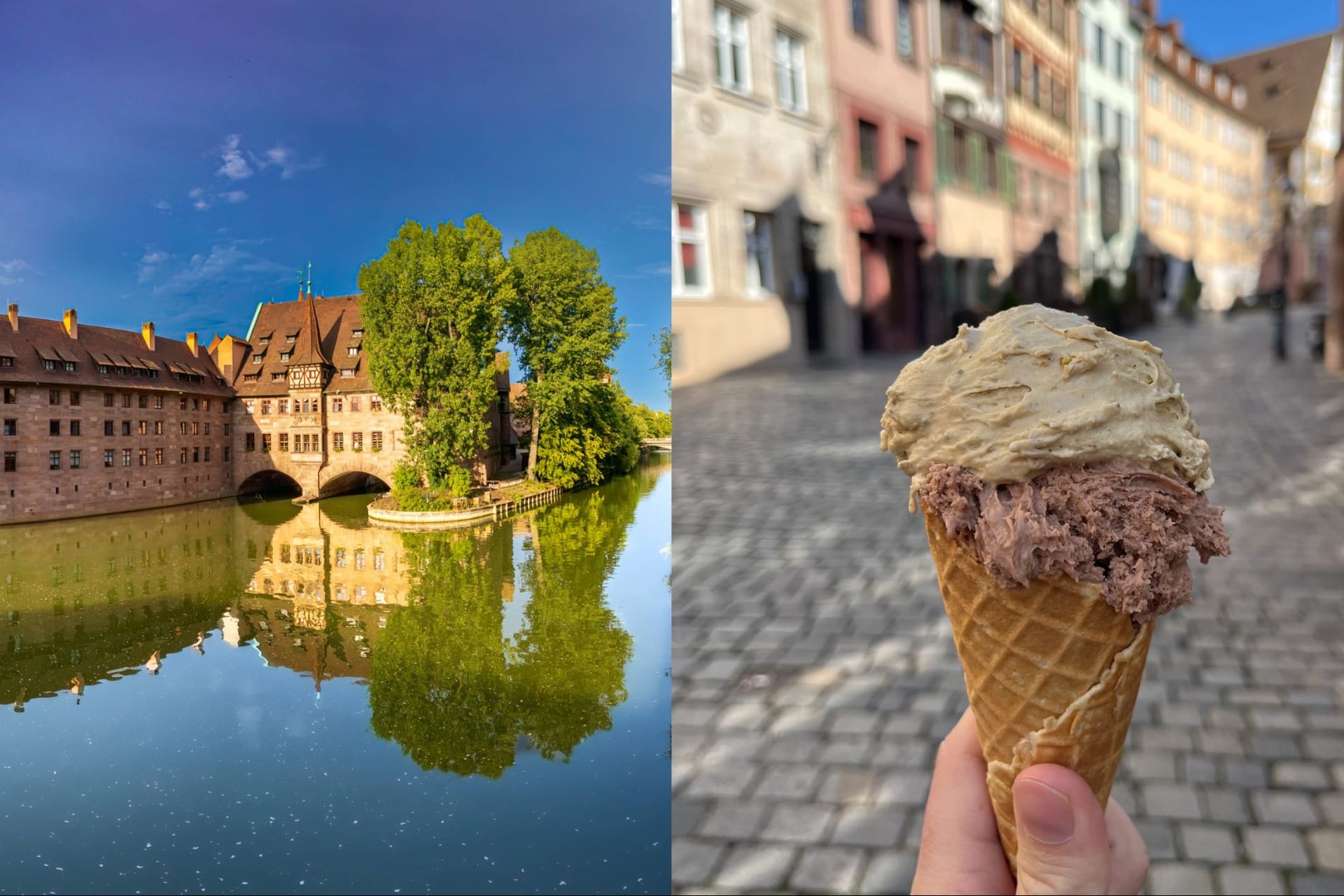 Eis schlecken in der Nürnberger Innenstadt (Archivbilder): Am Wochenende machten das Unzählige, aber bald schon droht der Region eine Kältewelle.