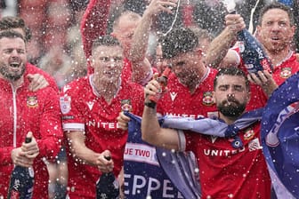 Party in Wales: Der AFC Wrexham spielt nächstes Jahr in der League One.