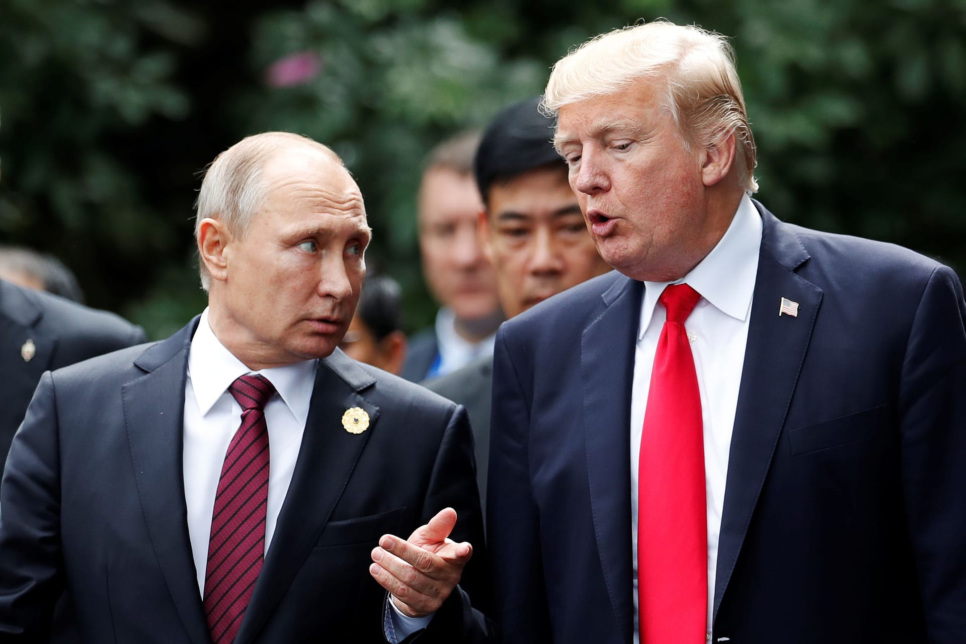 Wladimir Putin (l.) und Donald Trump (Archivbild): Die mögliche Rückkehr des früheren US-Präsidenten ins Weiße Haus sorgt für Unruhe unter europäischen Nato-Mitgliedern.