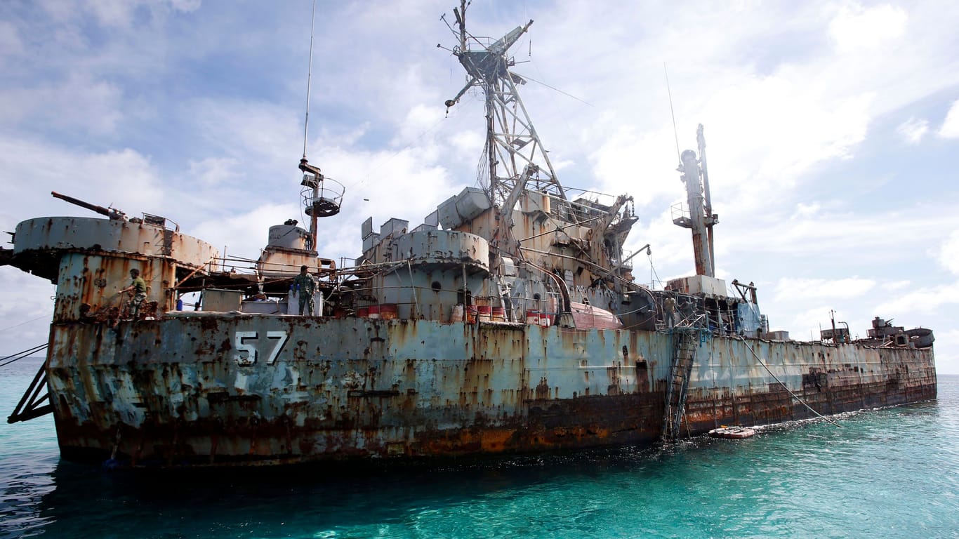 Die "Sierra Madre": Das Militärschiff wird von den Philippinen als Stützpunkt verwendet.