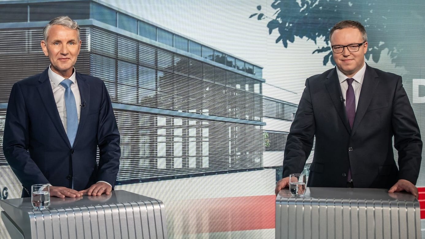 Landtagswahl in Thüringen | TV-Duell: Voigt kritisiert Höcke scharf