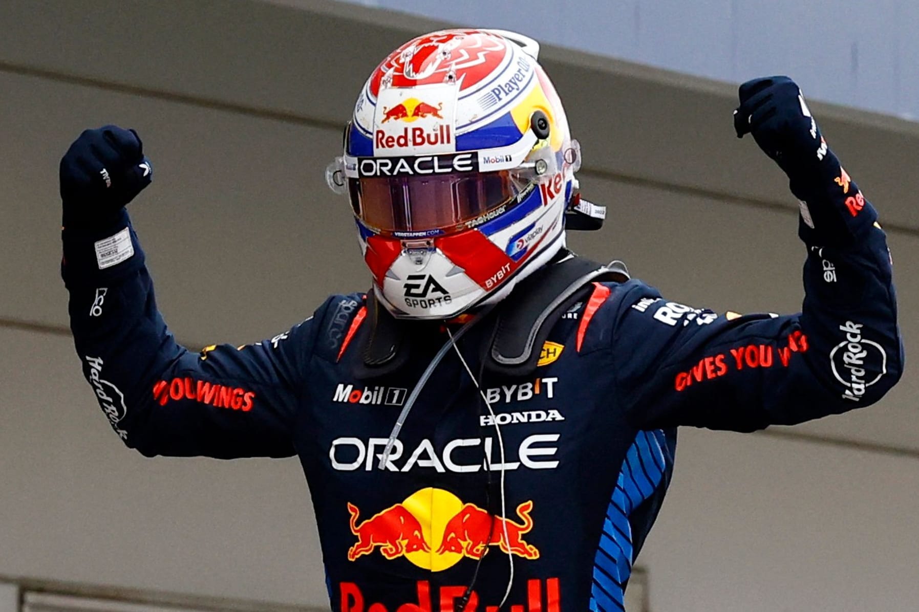 Siegerpose: Max Verstappen nach dem Großen Preis von Japan.