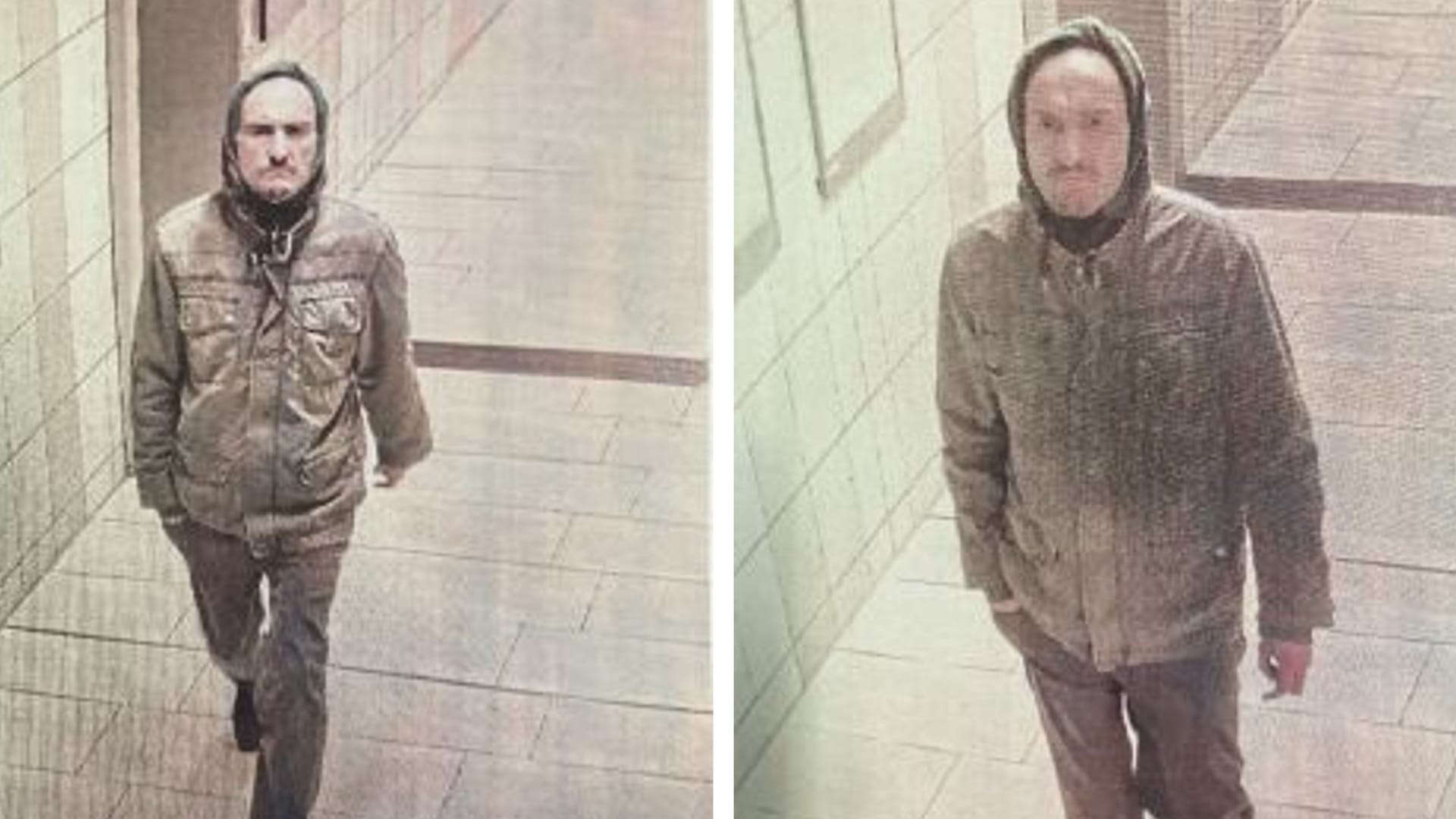 Mit diesen Bildern fahndet die Polizei nach dem Verdächtigen.