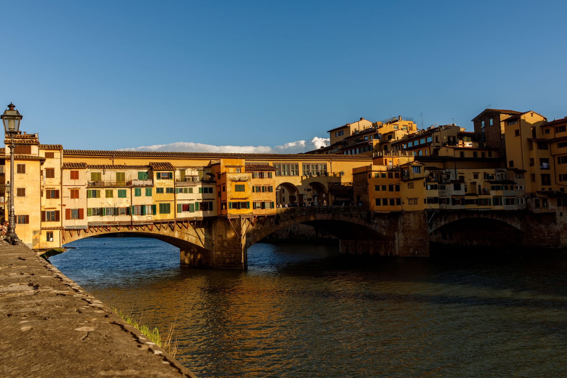 Famous Vecchio Bridge in Florence, Italy.