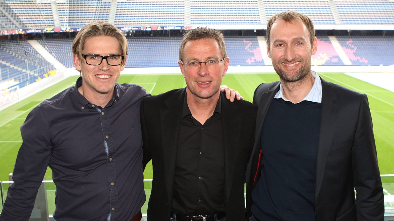 Christoph Freund, Ralf Rangnick und Jochen Sauer: Sie arbeiteten schon in Salzburg zusammen. Bald könnten sie das in München erneut tun.