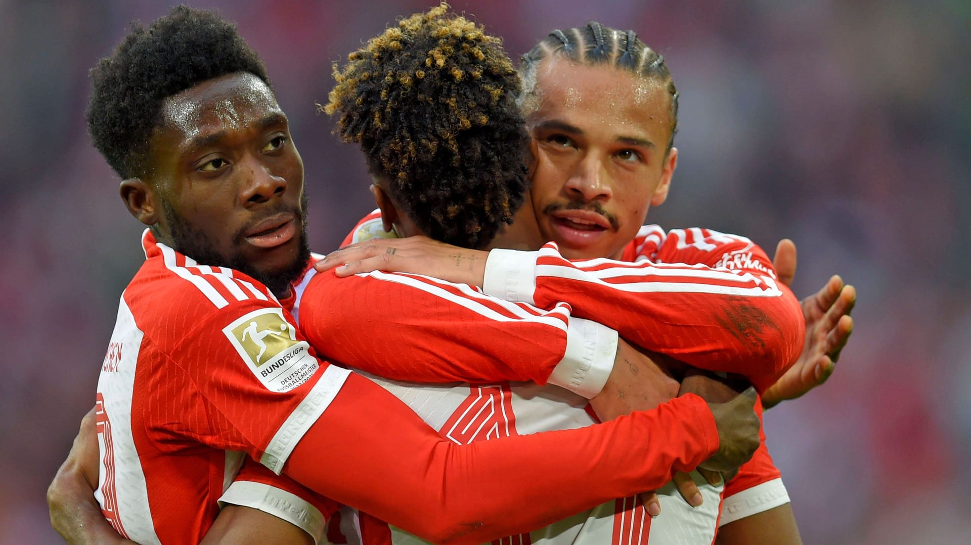 Alphonso Davies, Kingsley Coman und Leroy Sané (v. l. n. r.): Zwei der drei Spieler fallen gegen Heidenheim aus.