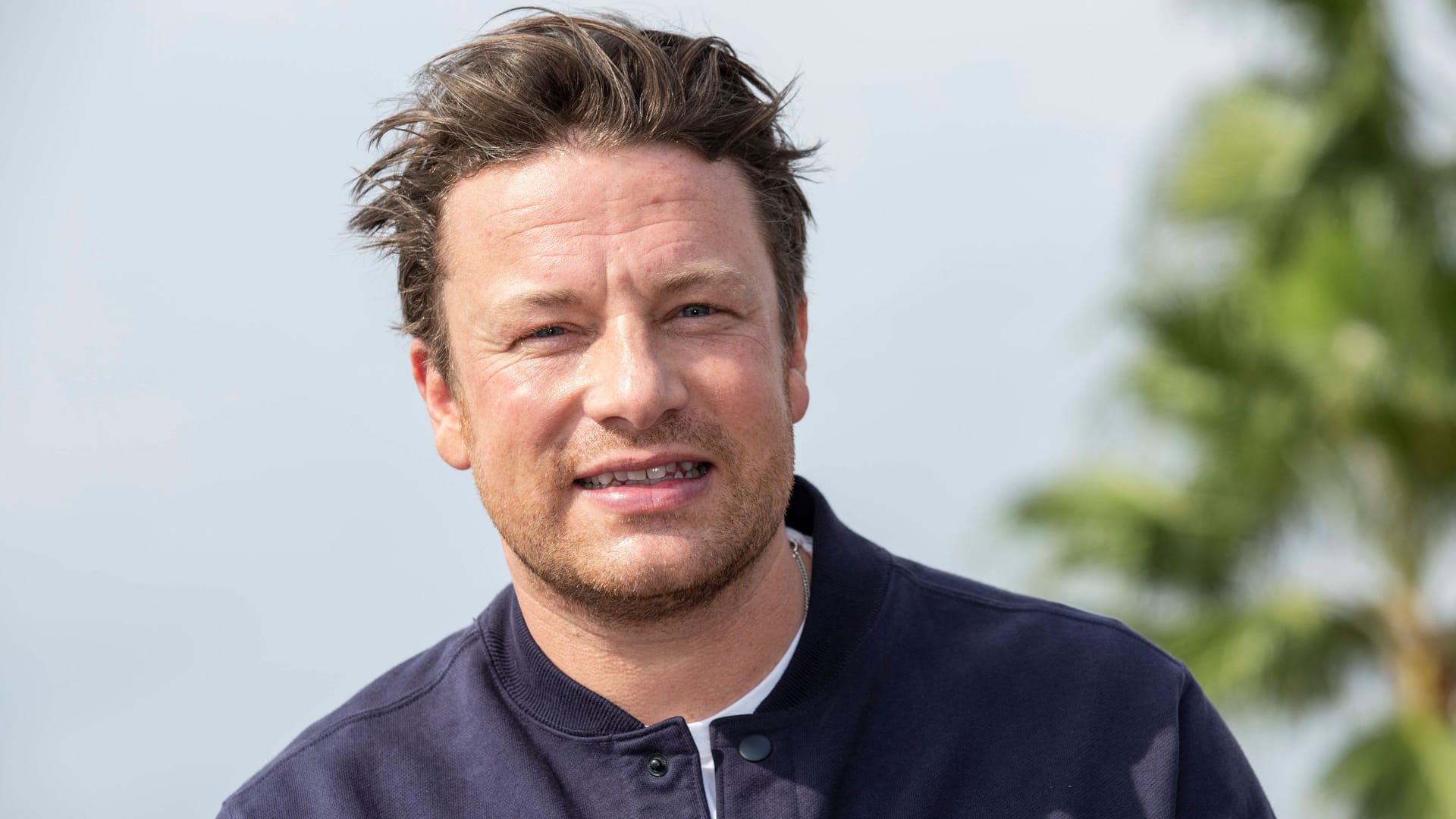 Jamie Oliver poses at the photocall during the MIPCOM in Cannes, France, on October 15, 2018