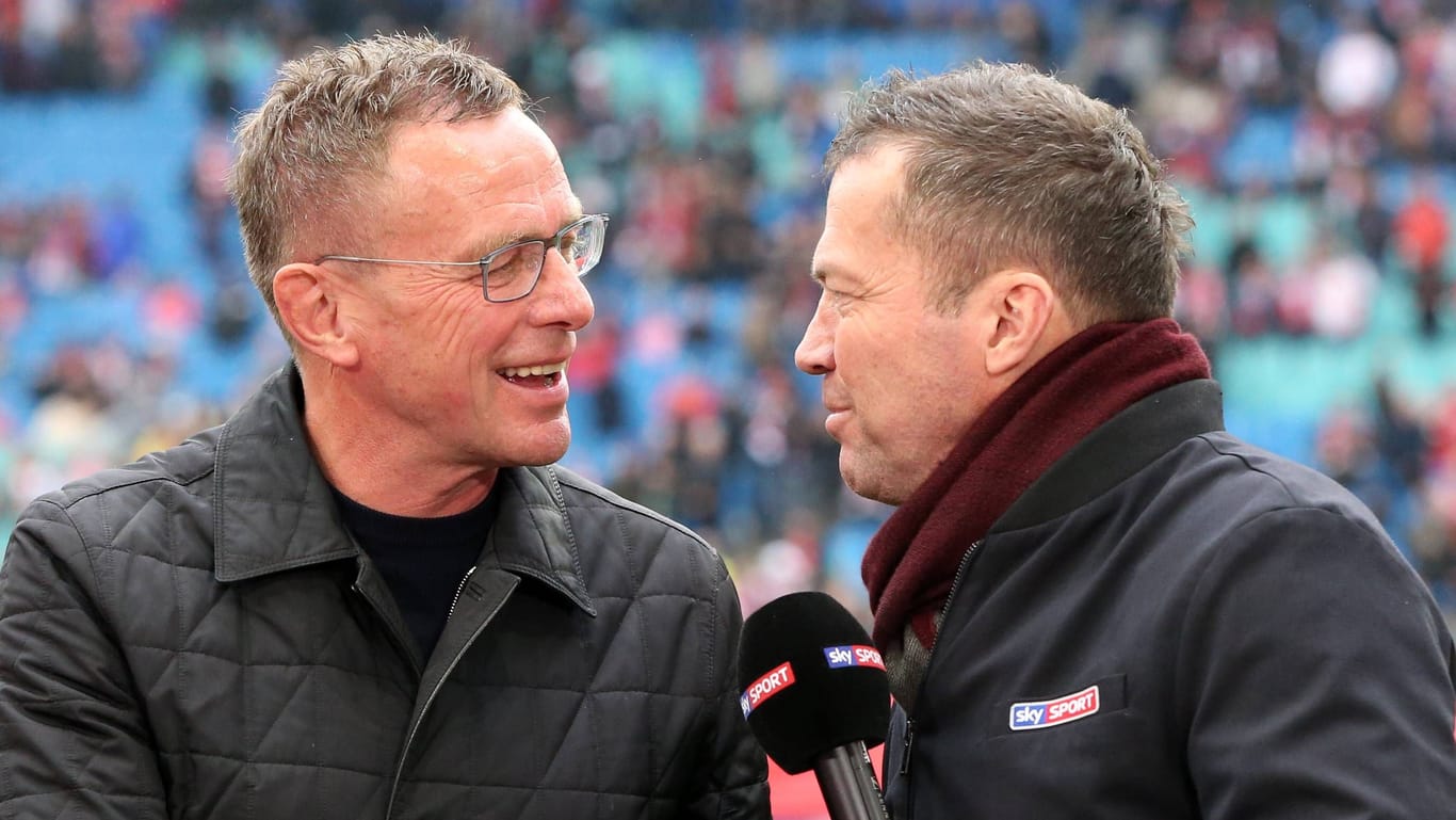 Ralf Rangnick (l.) und Lothar Matthäus im Jahr 2019: Der TV-Experte traut dem gebürtigen Backnanger den FC Bayern zu.