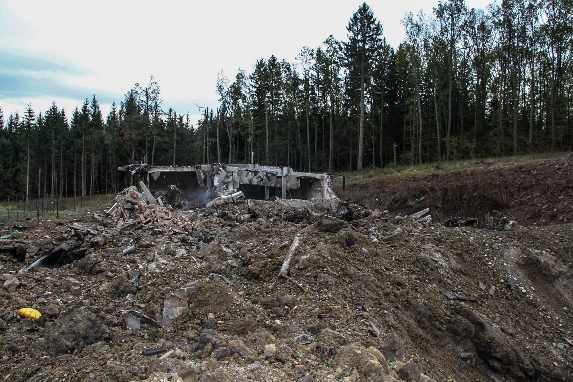 Beschädigtes Munitionslager in der Nähe von Vrbětice: Bei insgesamt zwei Explosionen starben 2014 zwei Menschen.