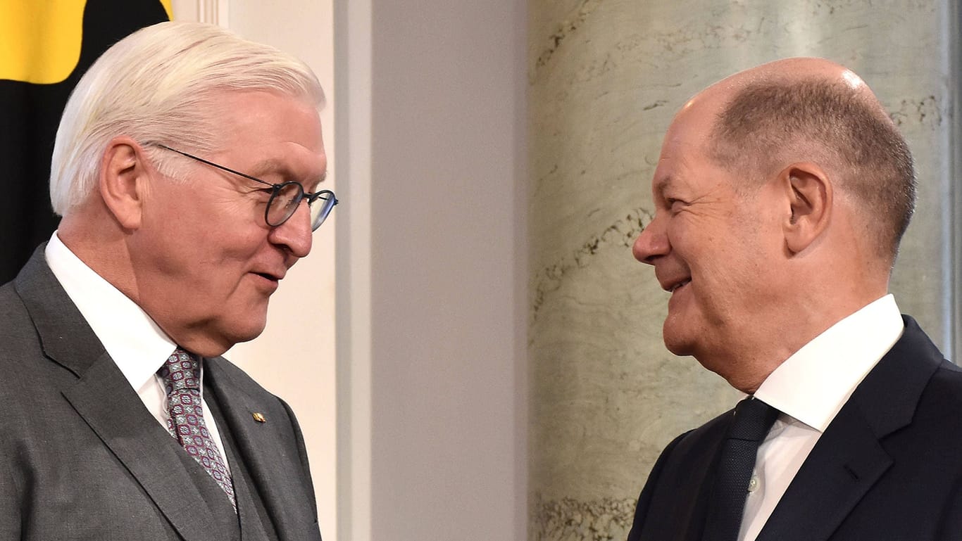Bundespräsident Frank-Walter Steinmeier und Bundeskanzler Olaf Scholz: Sie gehören beide der SPD an.