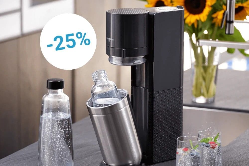 Sprudelwasser ohne schwere Kisten: Der SodaStream-Wassersprudler "Duo" ist heute bei Amazon um mehr als 25 Prozent reduziert.