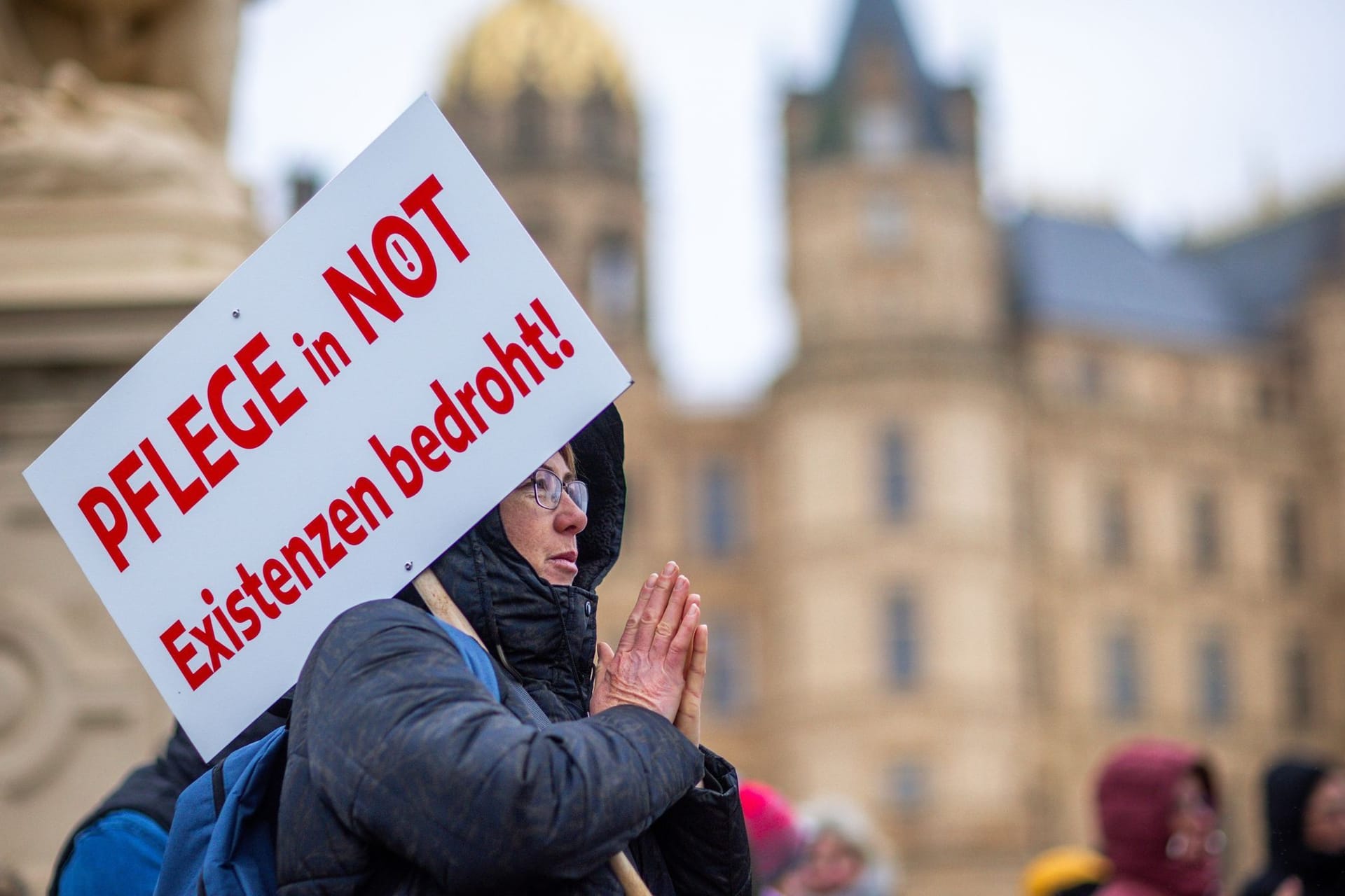 Protestaktion des Bündnisses "Pflege in Not"