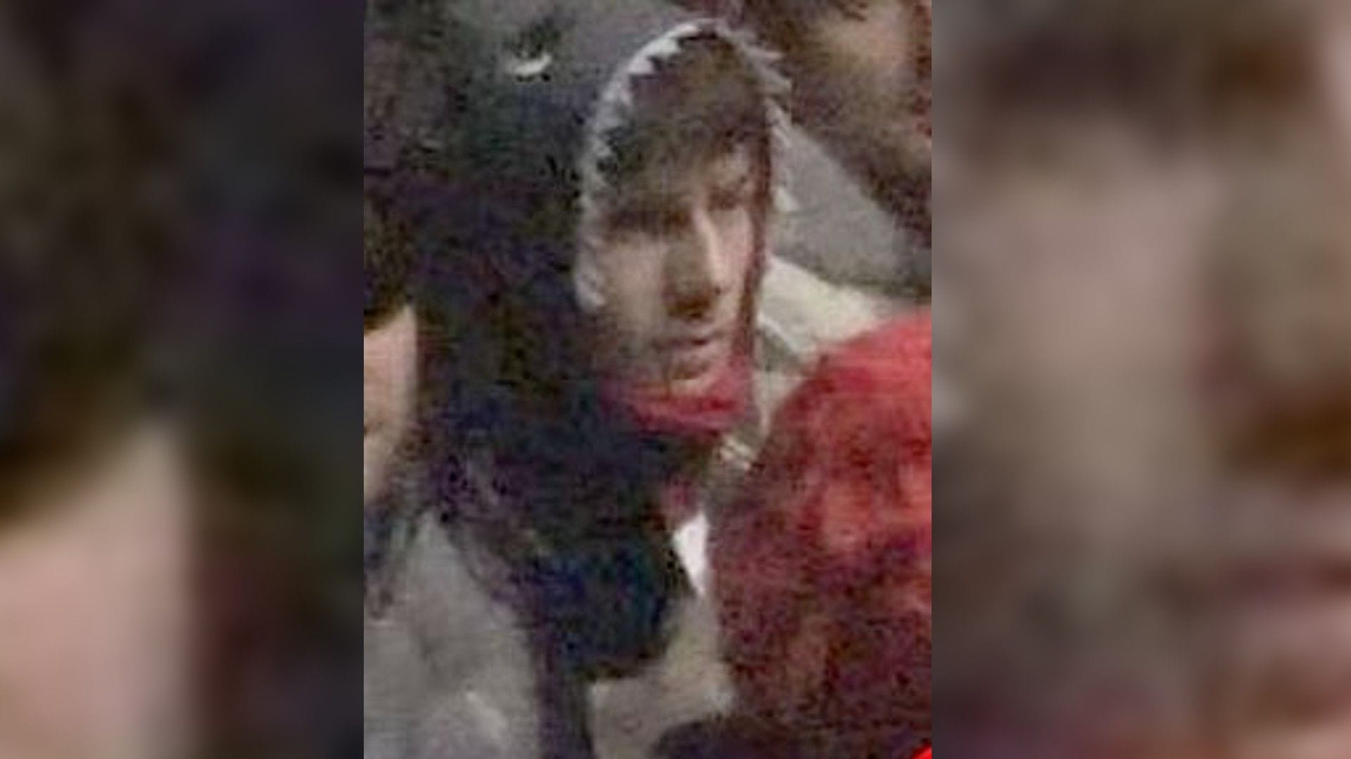 Fahndungsfoto der Polizei Bochum: Der Mann im Hai-Kostüm soll vor dem FC-Spiel gegen Bochum randaliert haben. Fahndungsfoto der Polizei Bochum: Der Mann im Hai-Kostüm soll vor dem FC-Spiel gegen Bochum randaliert haben.