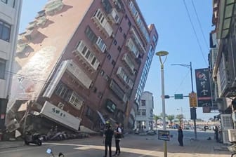 Die Erde bebt in Hualien: Im Osten Taiwans sind Gebäude teilweise eingestürzt.