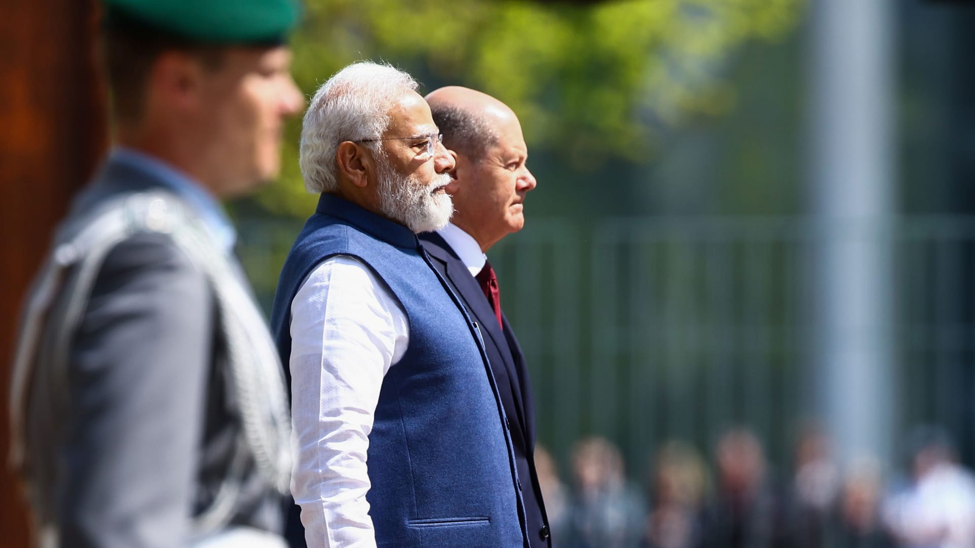 Narendra Modi und Olaf Scholz: Deutschland umwirbt Indien.