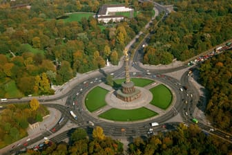 Der Große Stern in Berlin: Der Platz rund um die Siegessäule wird im April für vier Tage gesperrt.