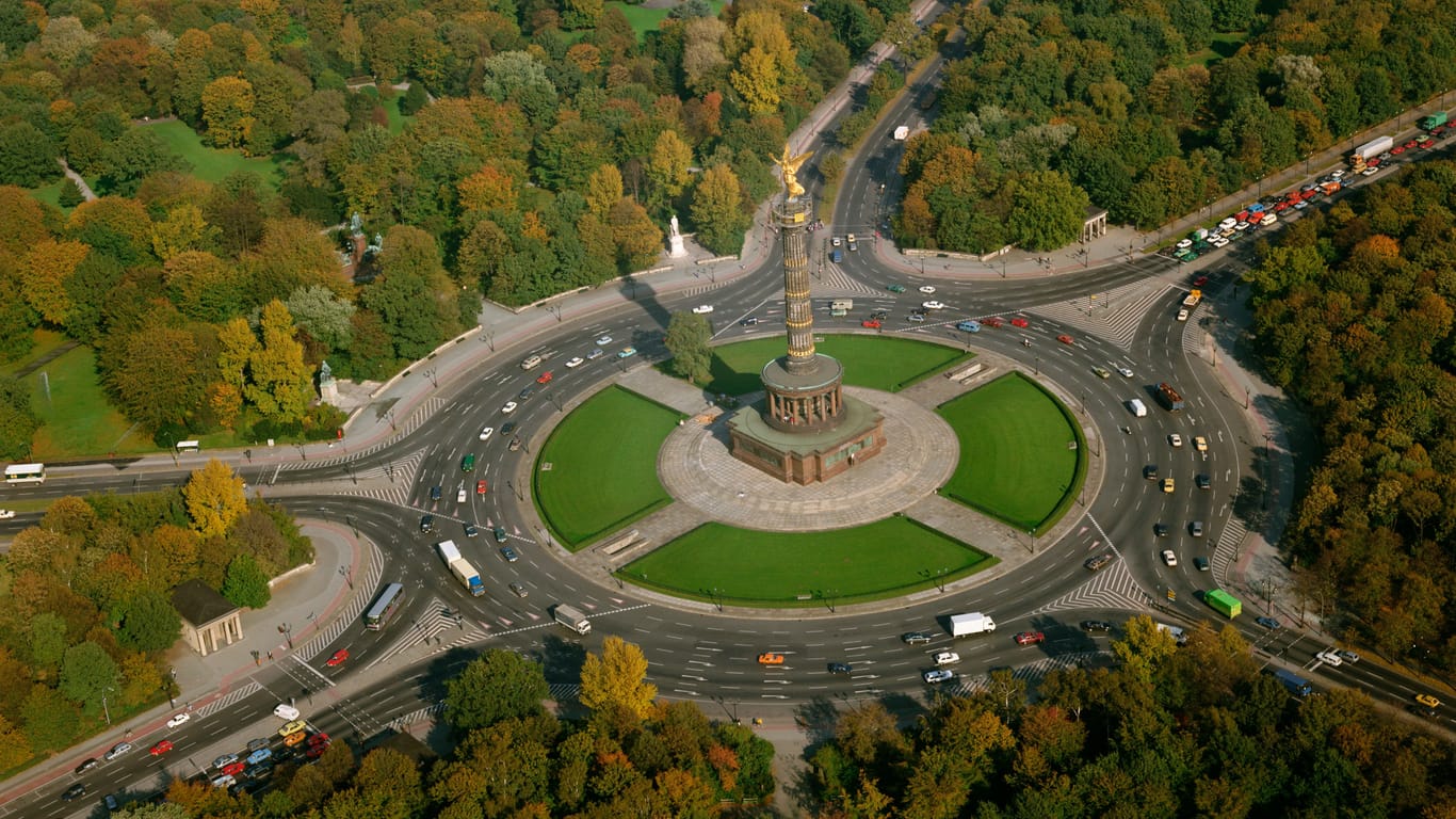 Der Große Stern in Berlin: Der Platz rund um die Siegessäule wird im April für vier Tage gesperrt.