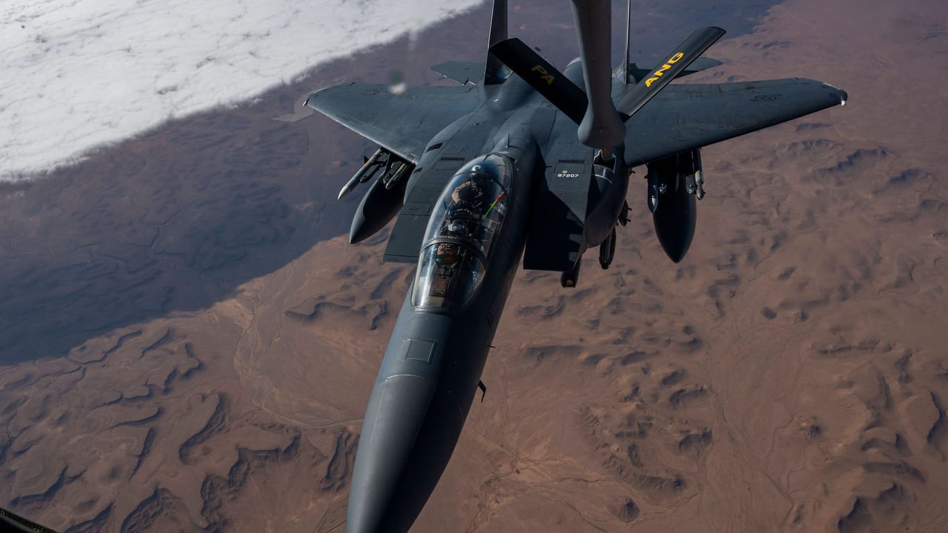 Ein F-15 Strike Eagle Kampfjet der US-Luftwaffe (Archivbild).