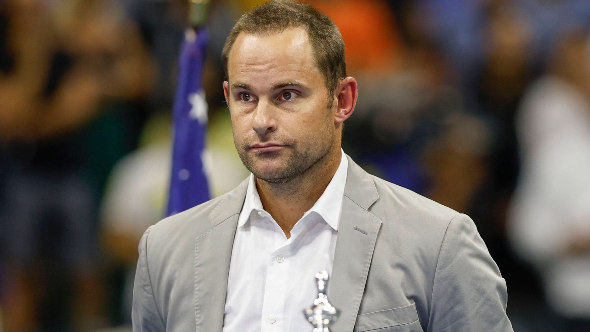 Andy Roddick als Gast beim US-Open-Finale 2023: Der Lokalmatador gewann das Turnier im Jahr 2003.