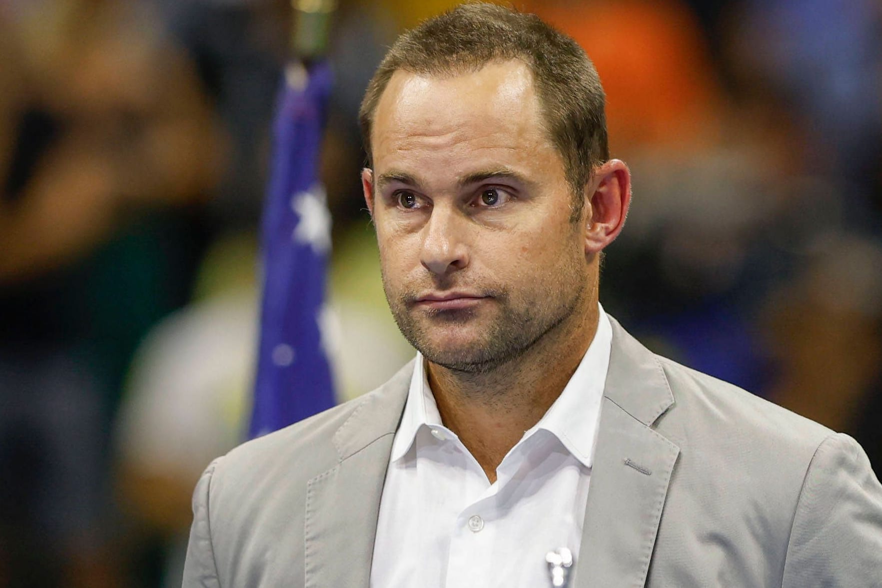 Andy Roddick als Gast beim US-Open-Finale 2023: Der Lokalmatador gewann das Turnier im Jahr 2003.