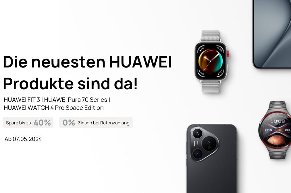 HUAWEI launcht neue Smartwatches und Pura-Serie mit drei Smartphone-Modellen.