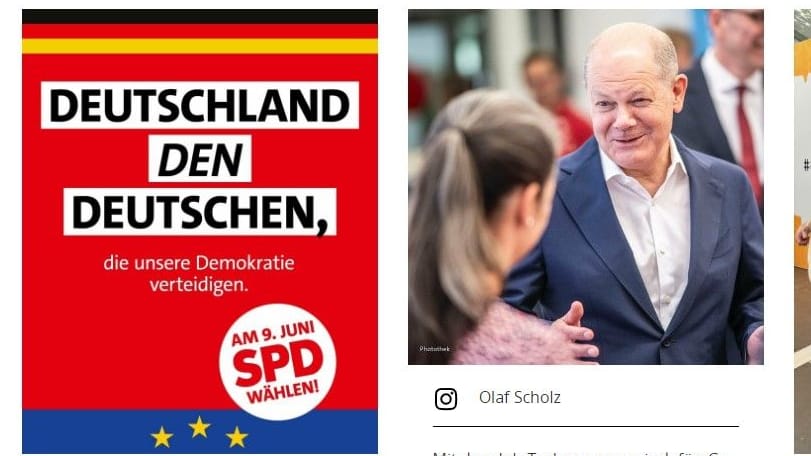 Die Website der SPD: In den sozialen Medien war der Beitrag schnell gelöscht.