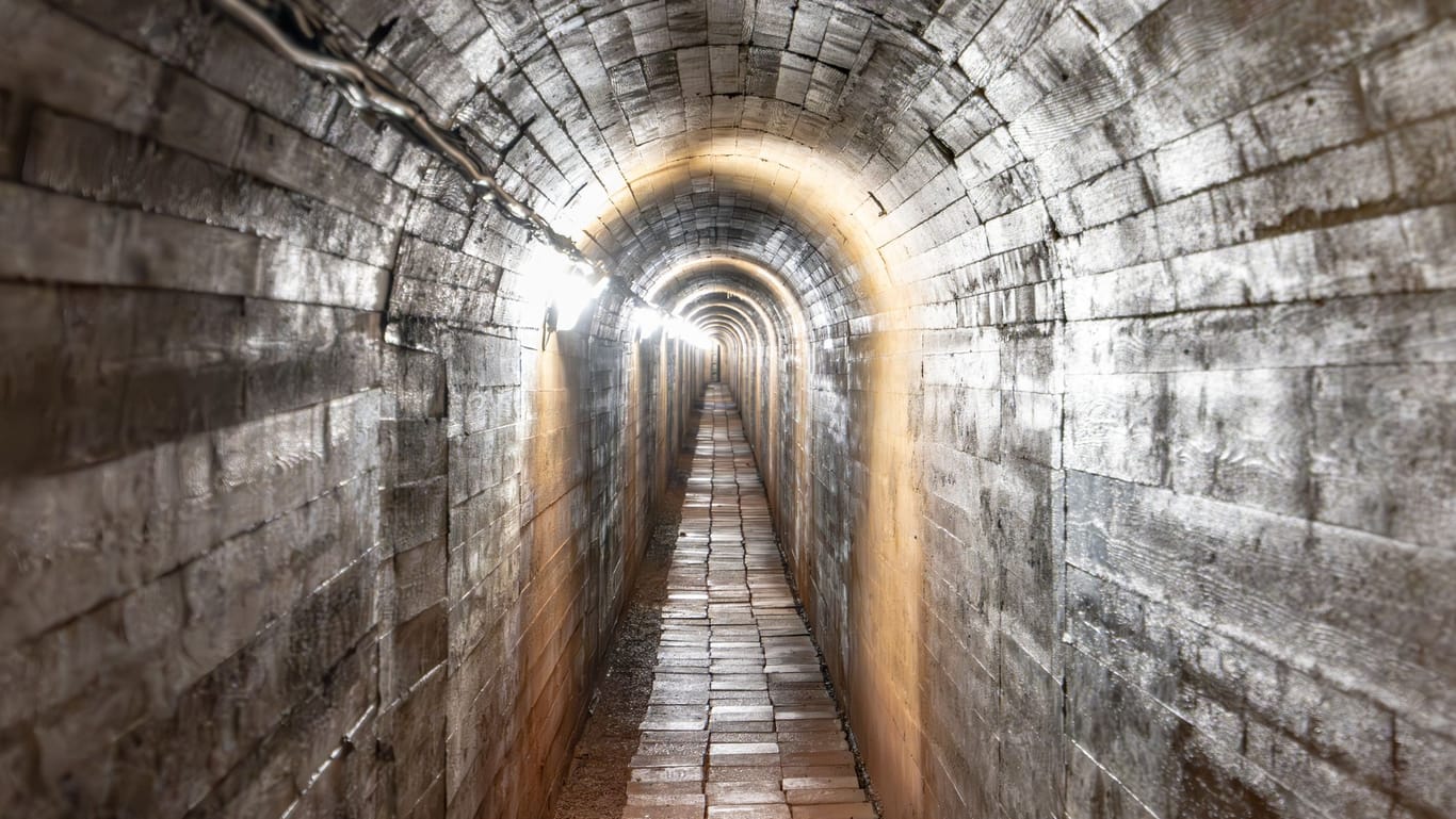 Underground corridor of Stachelberg artillery fortress