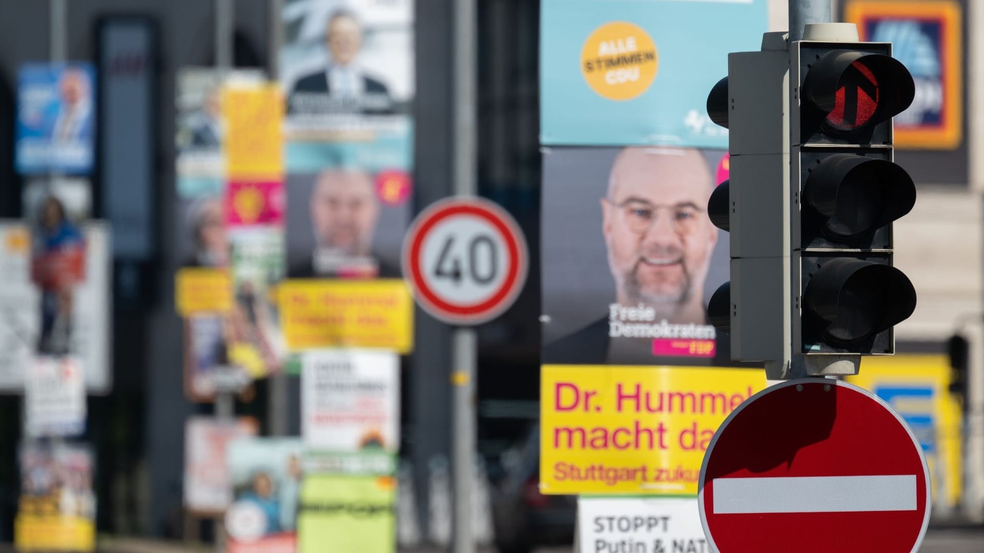 Wahlplakate in Baden-Württemberg