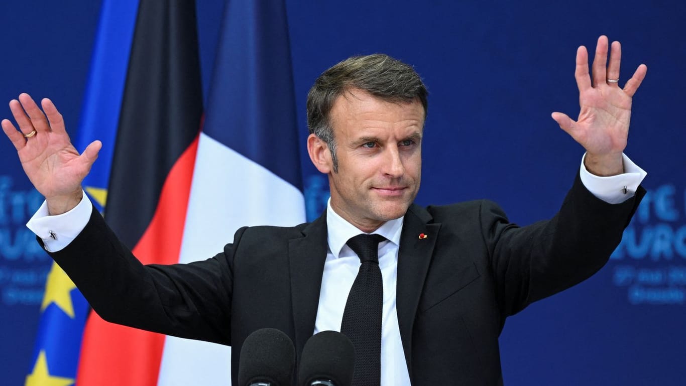 Emmanuel Macron: Der französische Präsident betont in Dresden seine besondere Beziehung zu Deutschland.