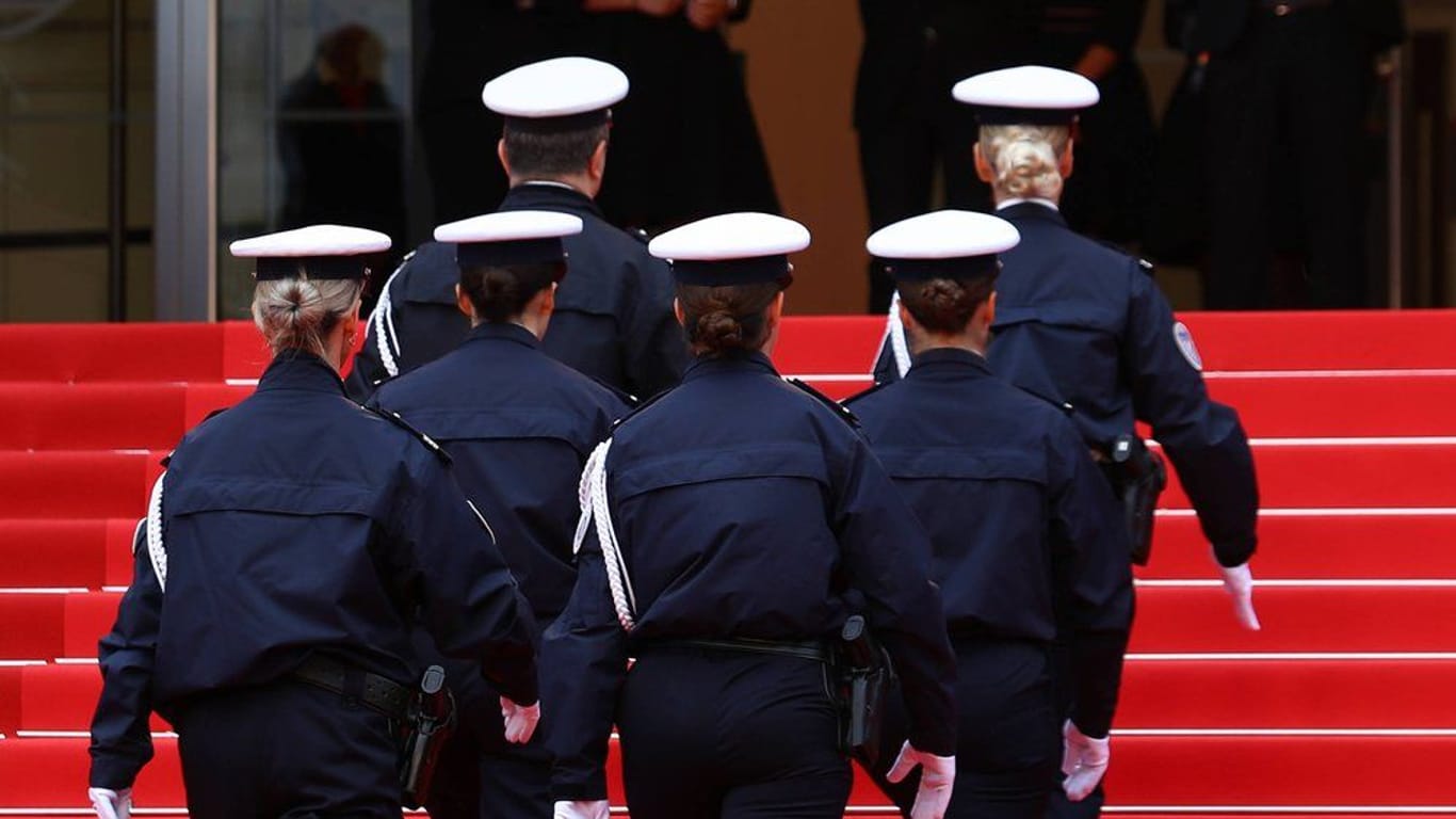 Filmfest in Cannes: Die Spezialeinheit der Polizei musste anrücken.