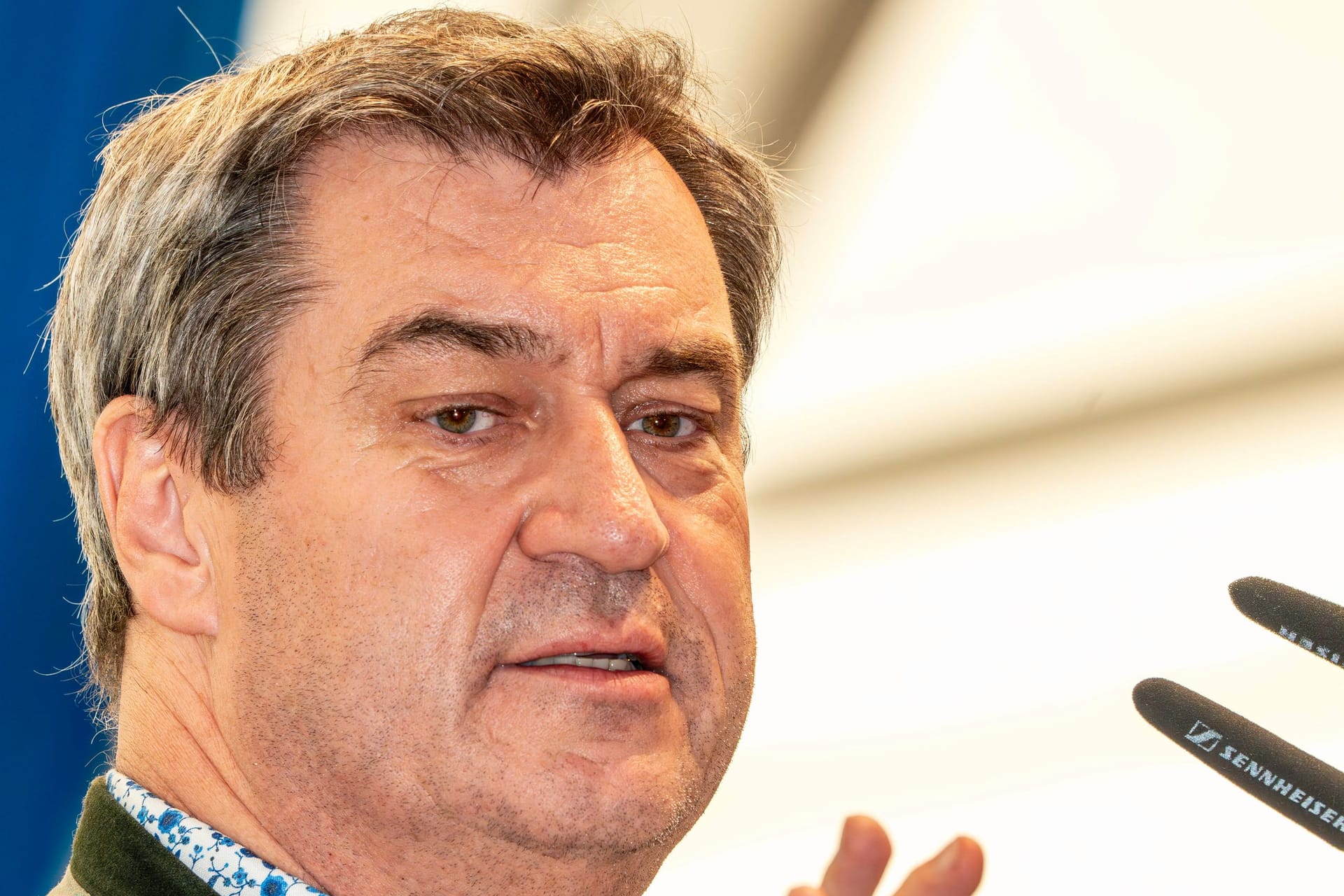 Markus Söder während seiner Rede in München.