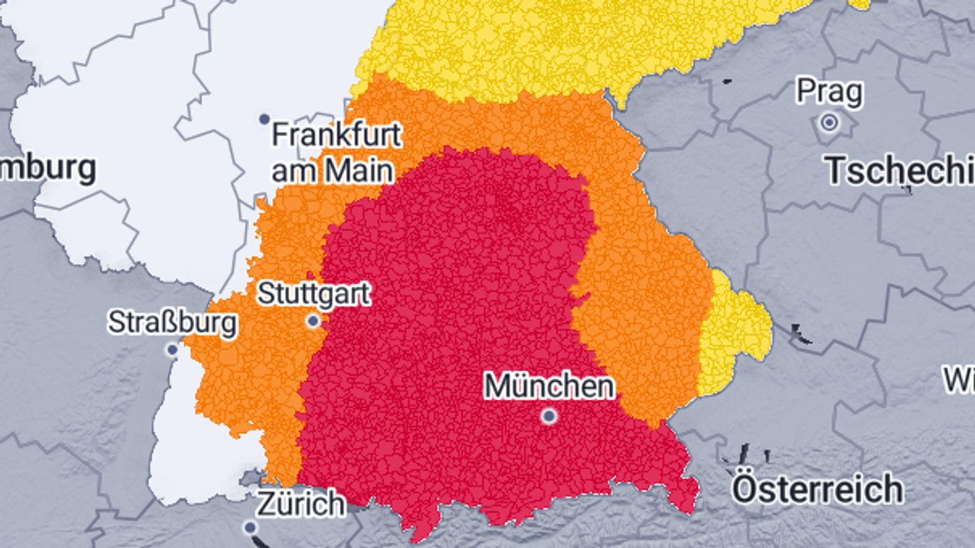 Aktuelle Unwetterwarnung für Deutschland, 31.05.2024, 8.26 Uhr.