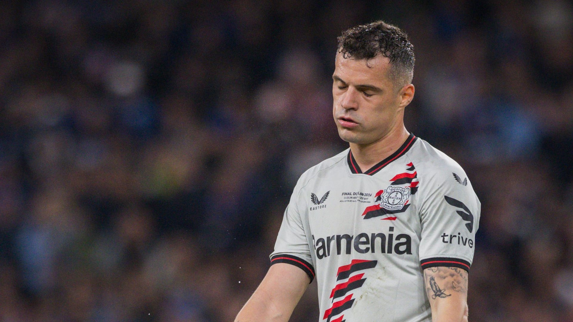 Granit Xhaka enttäuscht: Gegen Atalanta Bergamo war Leverkusen chancenlos.