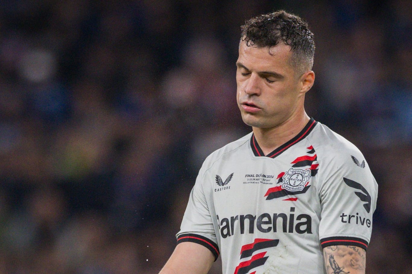 Granit Xhaka enttäuscht: Gegen Atalanta Bergamo war Leverkusen chancenlos.