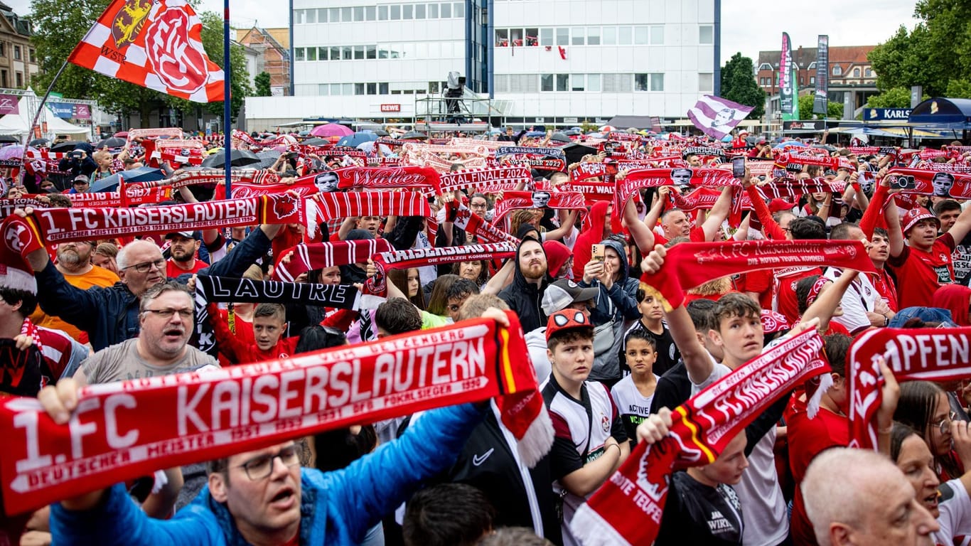 Empfang des 1. FC Kaiserslautern nach dem DFB-Pokalfinale