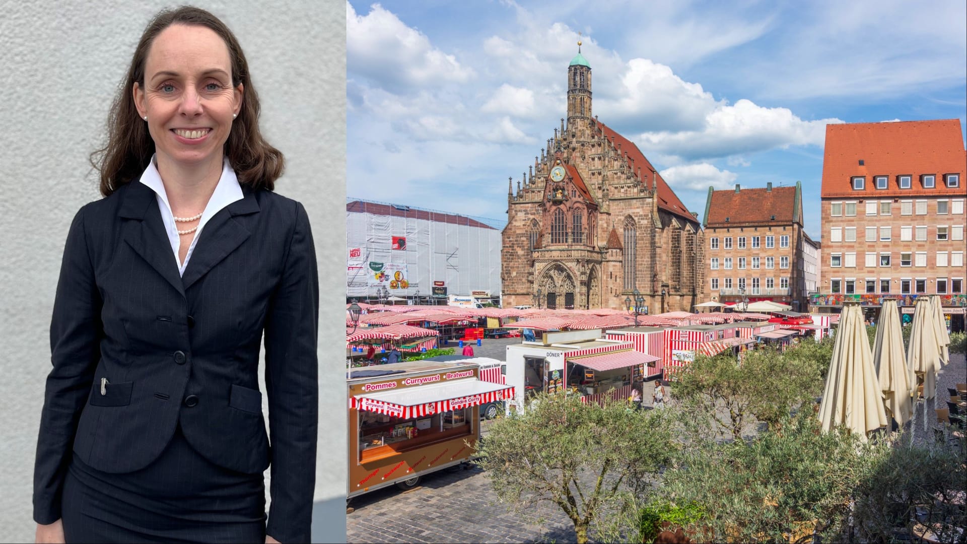 Wirtschaftsreferentin Andrea Heilmaier will auf dem Hauptmarkt eine Gastronomie mit Bierausschank installieren – die Stadträte von Grüne und SPD fühlen sich überrumpelt.