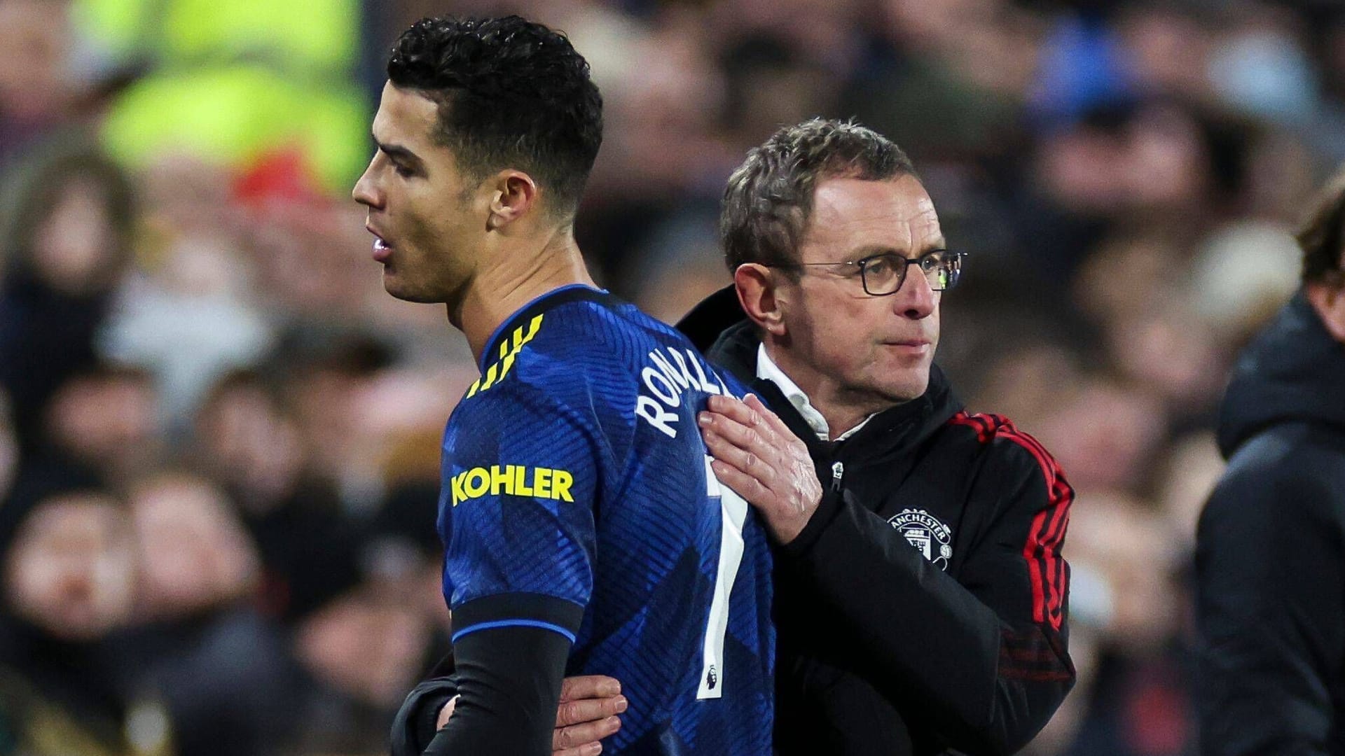 Cristiano Ronaldo (l.) und Ralf Rangnick haben kein sonderlich gutes Verhältnis.