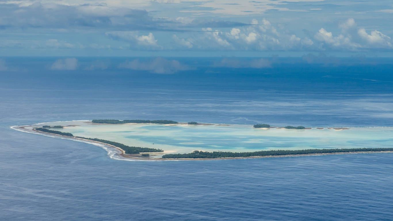Inseln von Tuvalu (Archivbild): Die unter anderem von dem Inselstaat gegründete Kommission der kleinen Inselstaaten für Klimawandel und Völkerrecht (COSIS) hat vor dem Internationalen Seegerichtshof Recht bekommen.