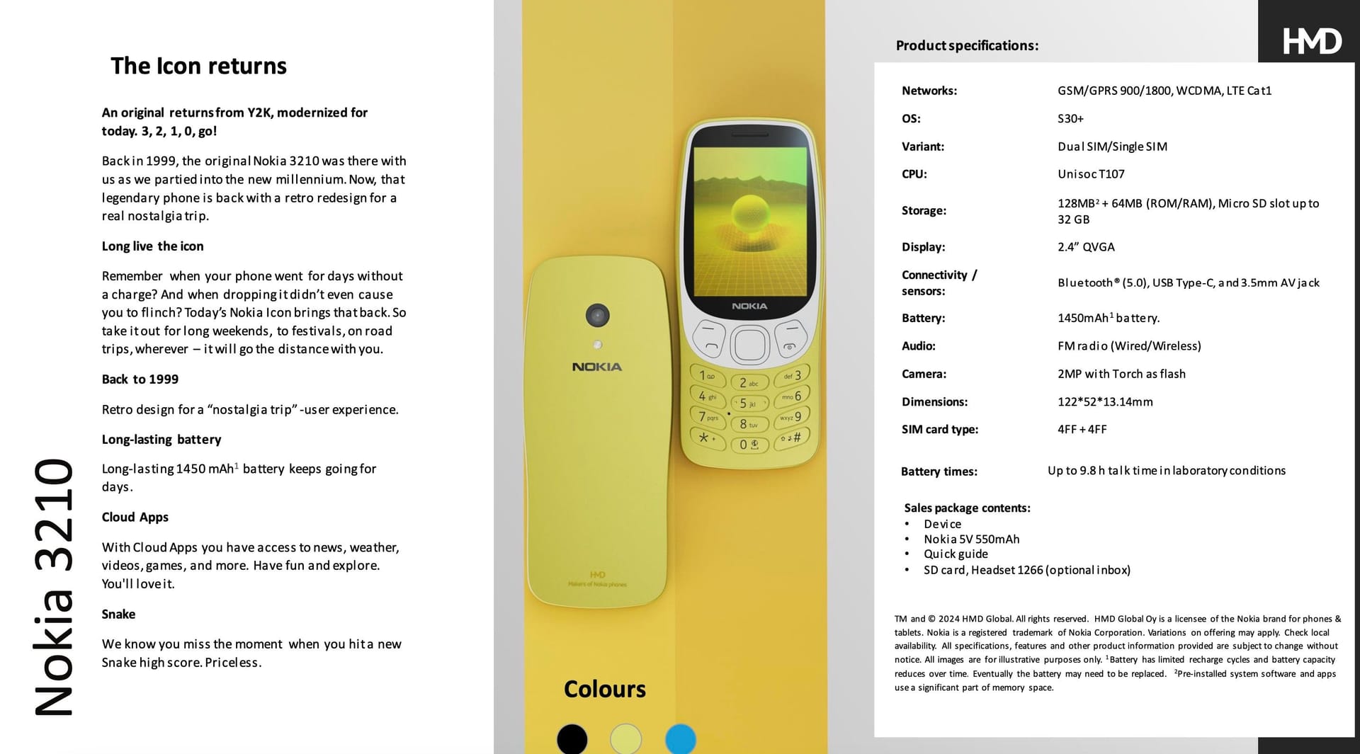 Technische Details zum Nokia 3210