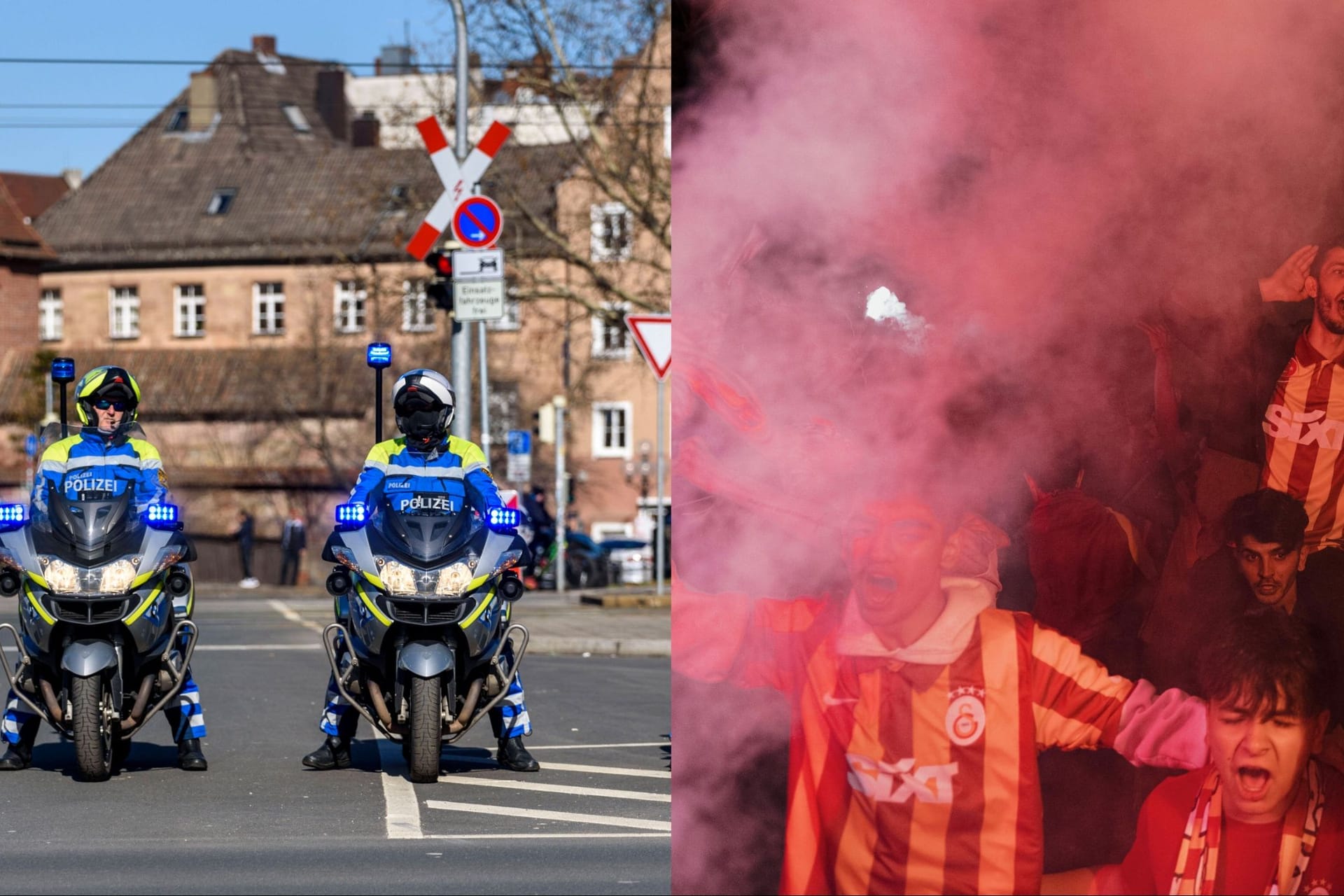 Rund 1.000 Fans des türkischen Fußballvereins haben sich am Sonntagabend spontan auf dem Plärrer versammelt – die Polizei rückte mit 20 Streifen an (Symbolbilder).