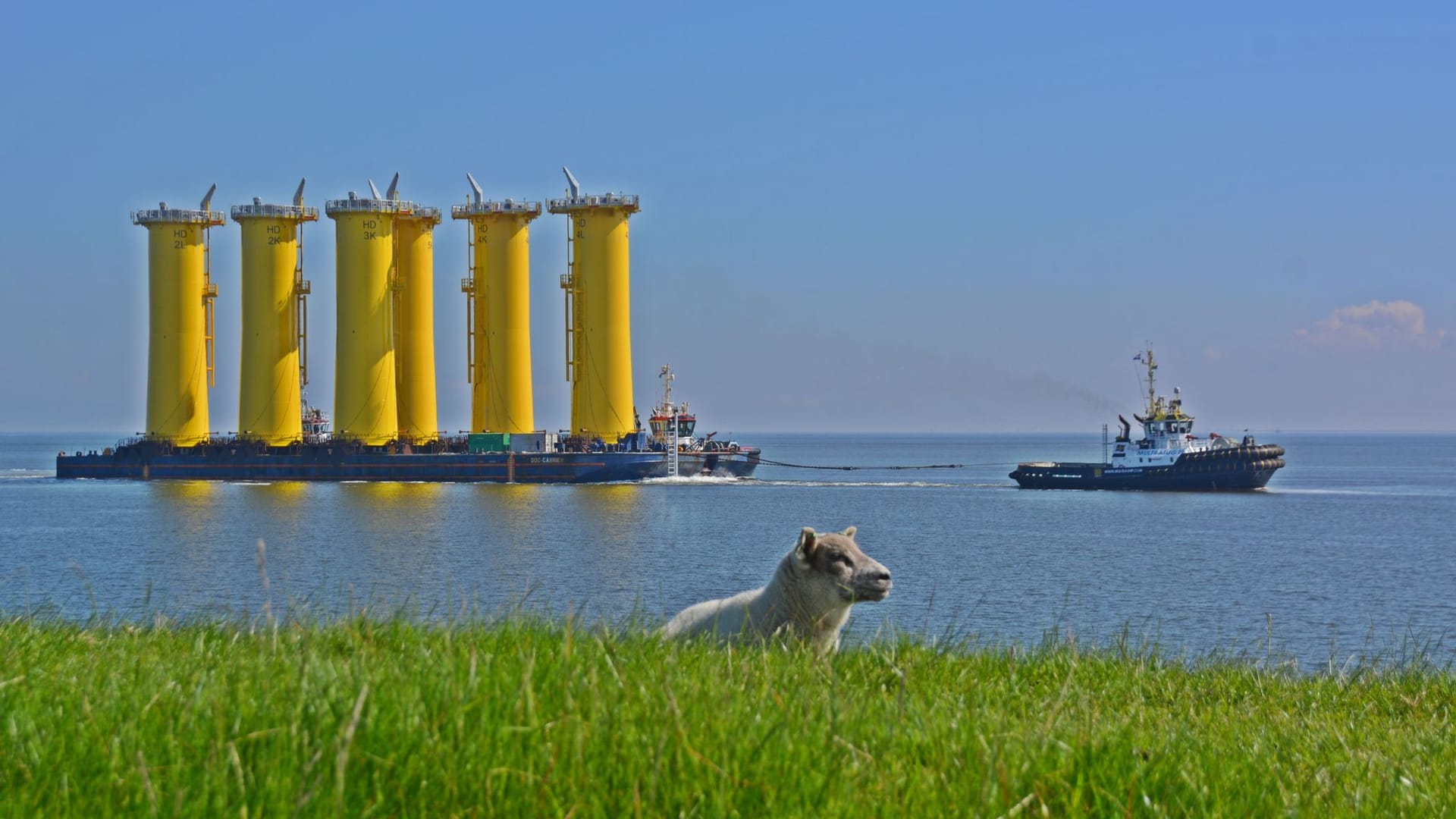 Bau des Windparks «He Dreiht»